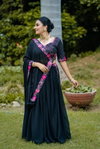LNB1403 Georgette Plain With Sequins And Thread Embroidery Work Lehenga With Blouse Dupatta Exporters In India